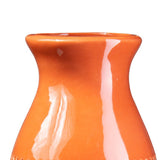 Gina 14 Inch Tall Ceramic Vase with Southwestern Design, Orange