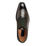 Gino Vitale Men's Lace Up Medallion Toe Dress Shoes