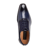 Gino Vitale Men's Lace Up Medallion Toe Dress Shoes