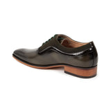 Gino Vitale Men's Lace Up Medallion Toe Dress Shoes