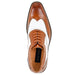 Gino Vitale Mens Two Tone Wing Tip Oxford Dress Shoes