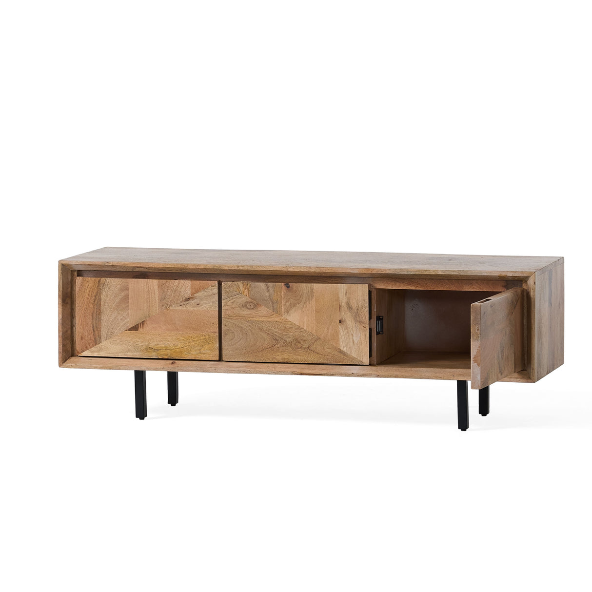 Girard Boho Handcrafted Mango Wood TV Stand by Christopher Knight Home