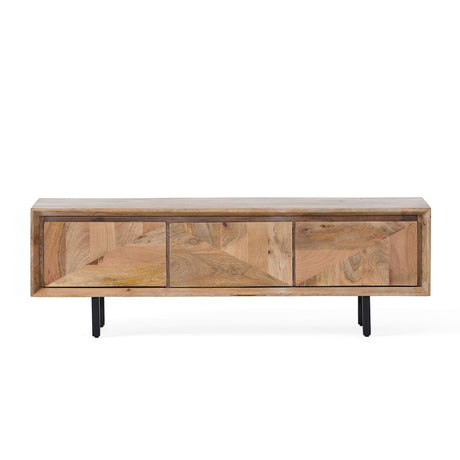 Girard Boho Handcrafted Mango Wood TV Stand by Christopher Knight Home