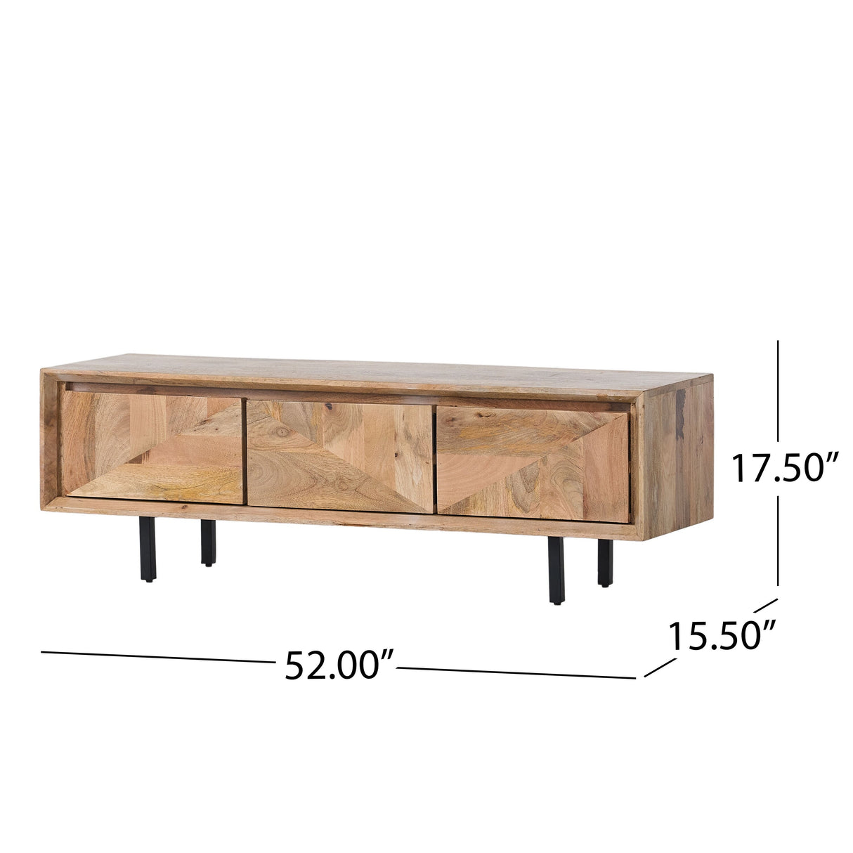 Girard Boho Handcrafted Mango Wood TV Stand by Christopher Knight Home