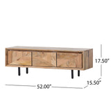 Girard Boho Handcrafted Mango Wood TV Stand by Christopher Knight Home