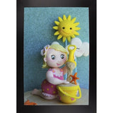 Girl On Beach With Bucket-SUGHIG140794 Print 24"x16" by Sugar High