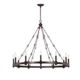Giuseppe Lighting 12 Light Chandelier Adria English Bronze - Exact Size