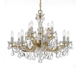 Giuseppe Lighting 12 Light Chandelier Maria Theresa Gold - Exact Size