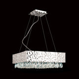 Giuseppe Lighting 12 Light Pendant Martellato Nickel - Exact Size