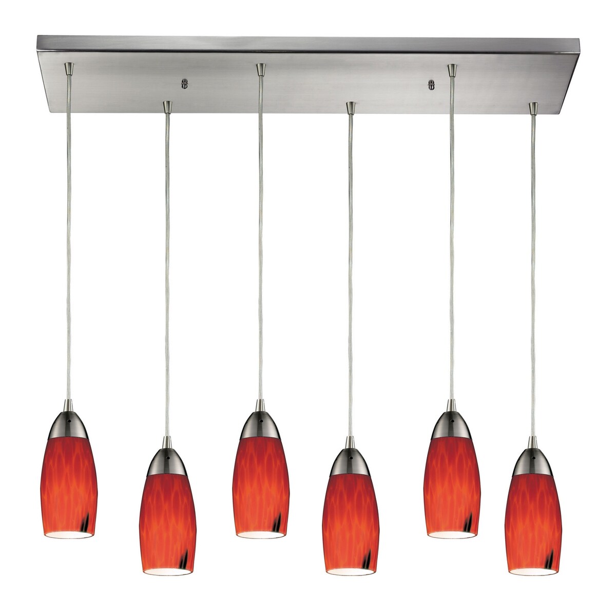 Giuseppe Lighting 6RC FR Six Light Pendant Milan - exact size