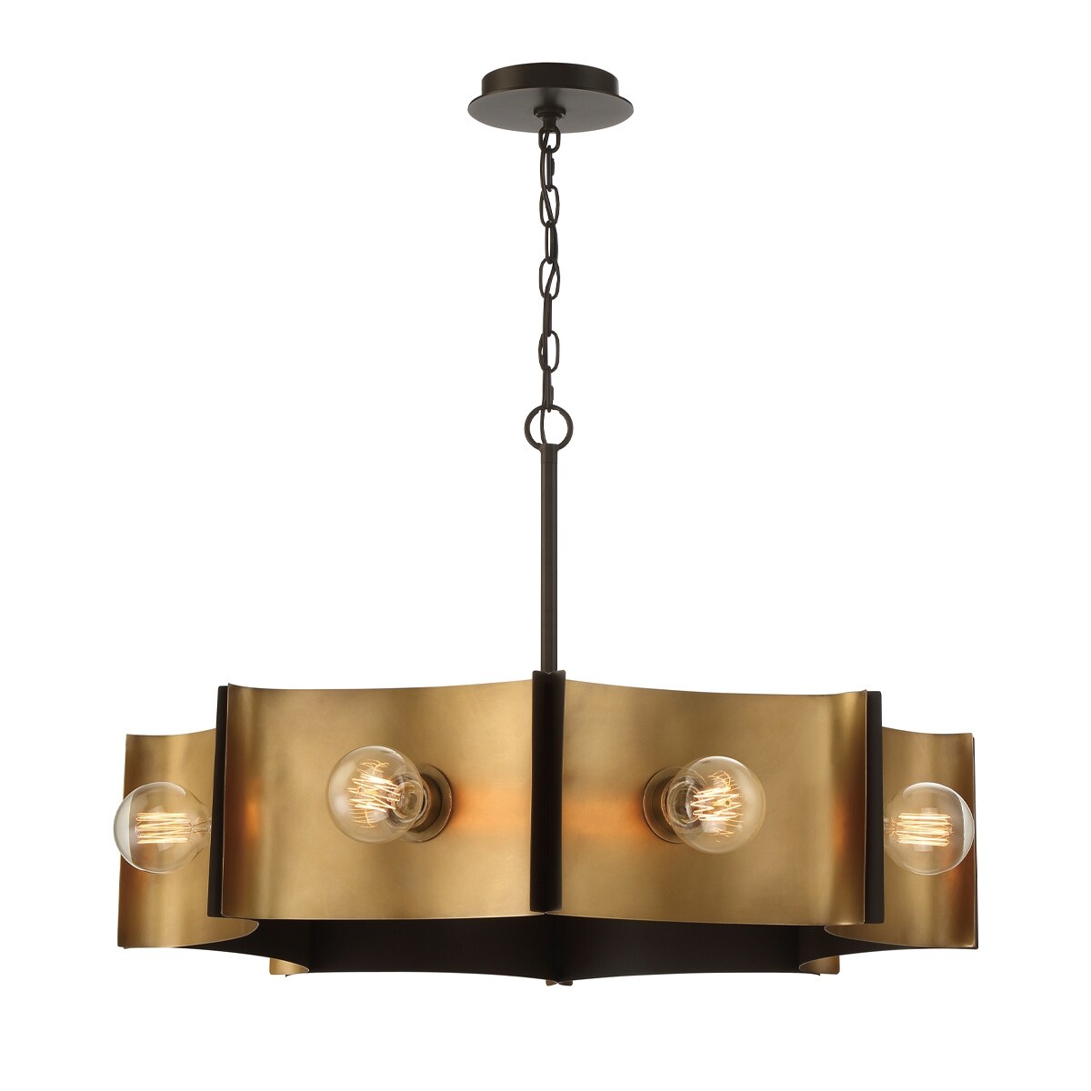 Giuseppe Lighting Eight Light Chandelier Metallo Bronze - Exact Size