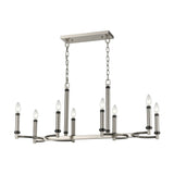 Giuseppe Lighting Eight Light Chandelier Sunsphere Satin Nickel - exact size