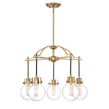 Giuseppe Lighting Five Light Chandelier Sidwell Weathered Brass - Exact Size