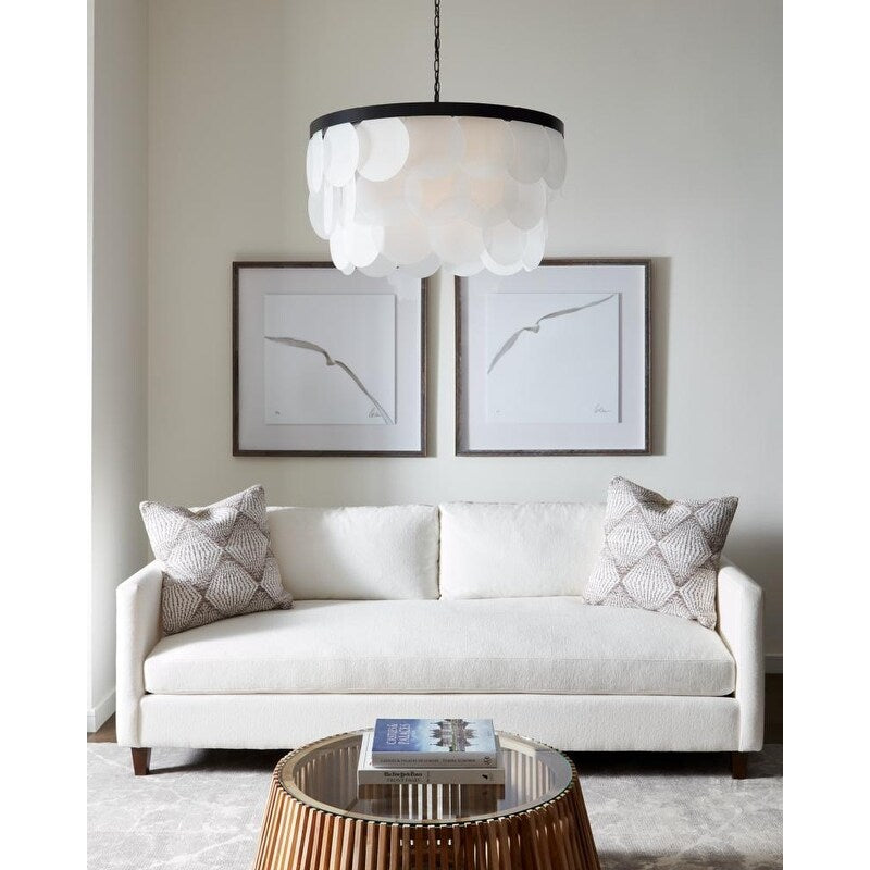 Giuseppe Lighting Four Light Chandelier LOGAN Aged Iron - exact size