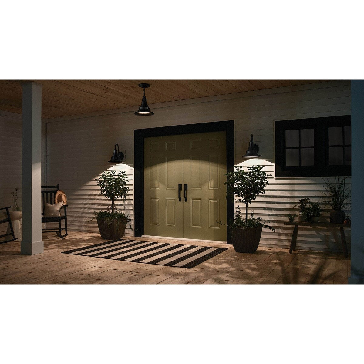 Giuseppe Lighting Four Light Outdoor Wall Lantern Waldwick Bronze - Exact Size