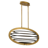Giuseppe Lighting LED Chandelier Ombra Brass/Black - Exact Size