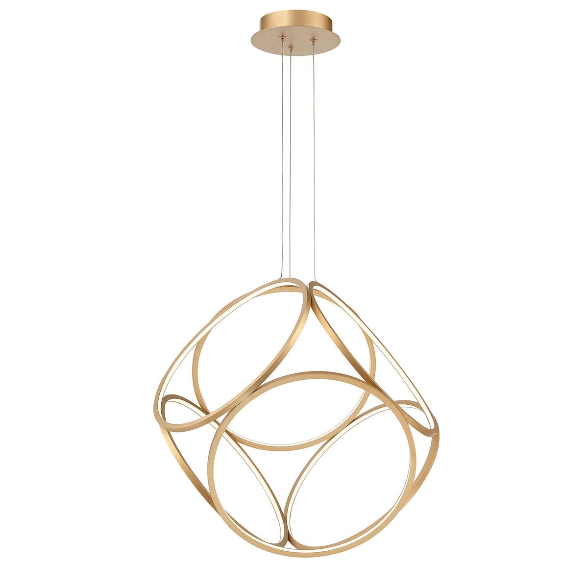 Giuseppe Lighting LED Pendant Glenview Gold - Exact Size