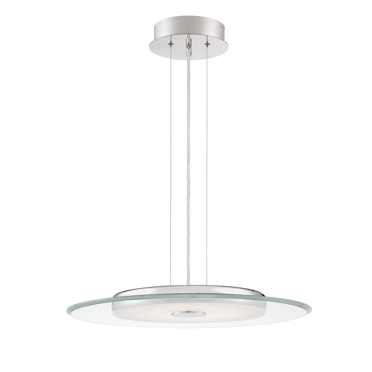 Giuseppe Lighting LED Pendant Hover Polished Chrome - Exact Size