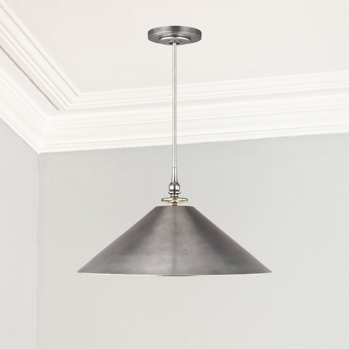 Giuseppe Lighting One Light Pendant Capri Antique Nickel - exact size