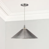 Giuseppe Lighting One Light Pendant Capri Antique Nickel - exact size