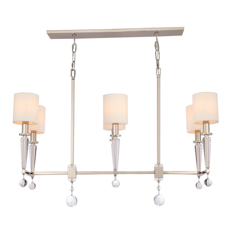 Giuseppe Lighting Polished Nickel - Exact Size