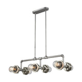 Giuseppe Lighting Six Light Chandelier Briggs Weathered Zinc, Satin Ni - exact size
