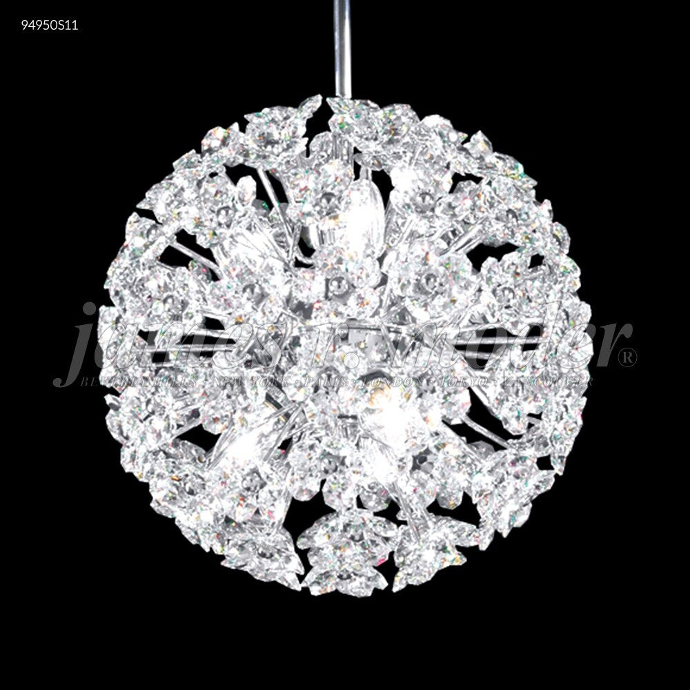 Giuseppe Lighting Six Light Pendant Tekno Mini Silver - Exact Size