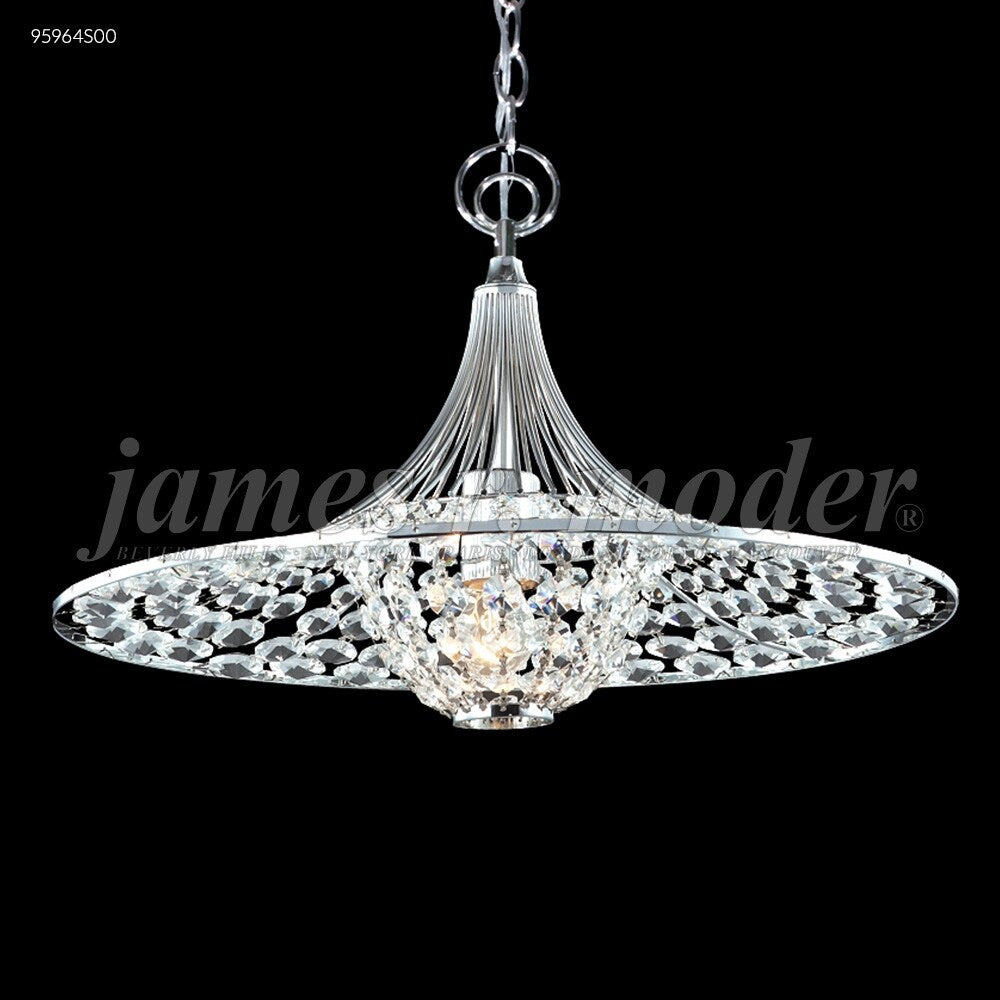 Giuseppe Lighting Three Light Pendant Contemporary Silver - Exact Size