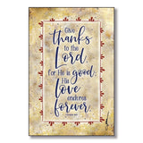 Give Thanks Wood Plaque with Easel and Hanger 6 inches x 9 inches