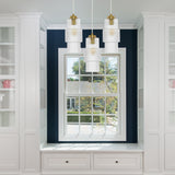 Gladstone River of Goods Glass and Metal Pillar Shade Pendant Light