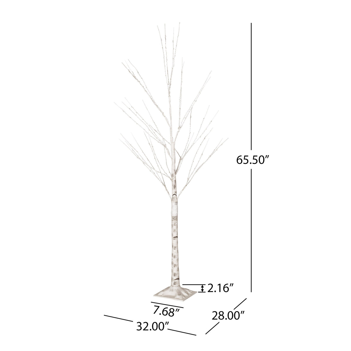 Gladwin Lit Artificial Twig Birch Tree Warm White Lights 5' Pre by Christopher Knight Home
