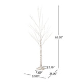 Gladwin Lit Artificial Twig Birch Tree Warm White Lights 5' Pre by Christopher Knight Home
