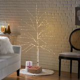Gladwin Lit Artificial Twig Birch Tree Warm White Lights 5' Pre by Christopher Knight Home
