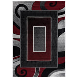 Glamour Collection Floral Polypropylene Area Rug