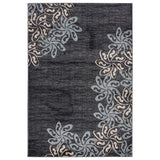 Glamour Collection Floral Polypropylene Area Rug