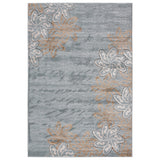 Glamour Collection Floral Polypropylene Area Rug