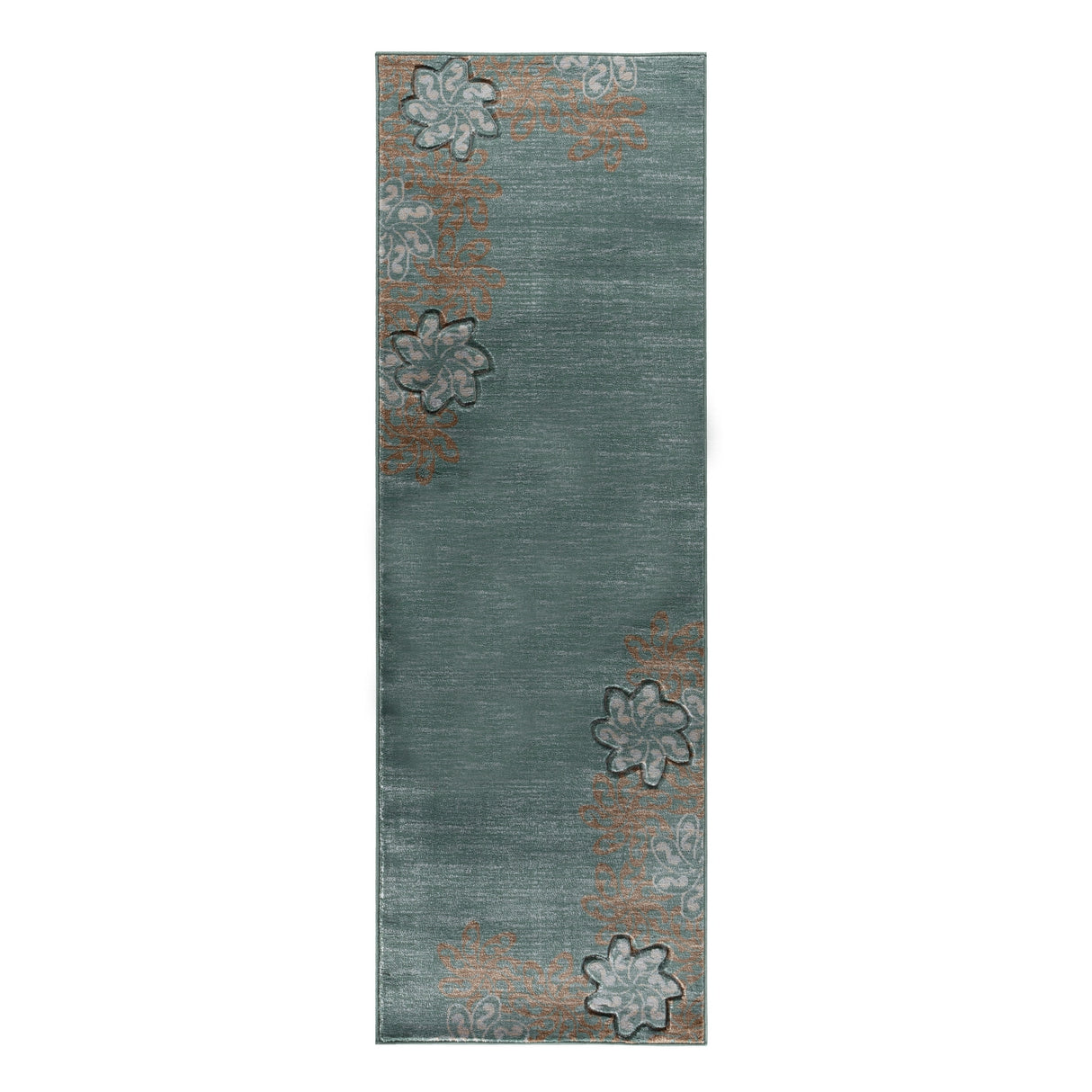 Glamour Collection Floral Polypropylene Area Rug