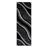 Glamour Grey/Black Polypropylene Area Rug