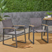 Glasgow Outdoor Dining Chairs with Aluminum Frame (Set of 2) by Christopher Knight Home
