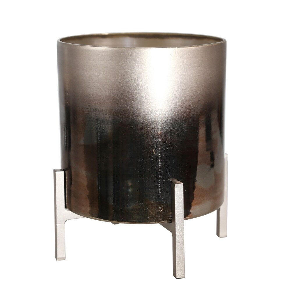 Glass 10" Hurricane On Stand,Starlight Sea
