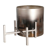 Glass 10" Hurricane On Stand,Starlight Sea