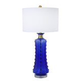 Glass 32" Table Lamp, Royal Blue