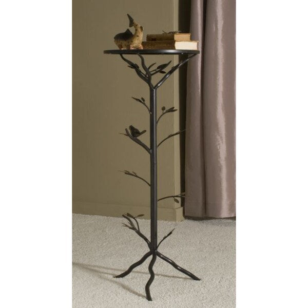 FirsTime & Co. 'Glass Bird' Large Metal End Table