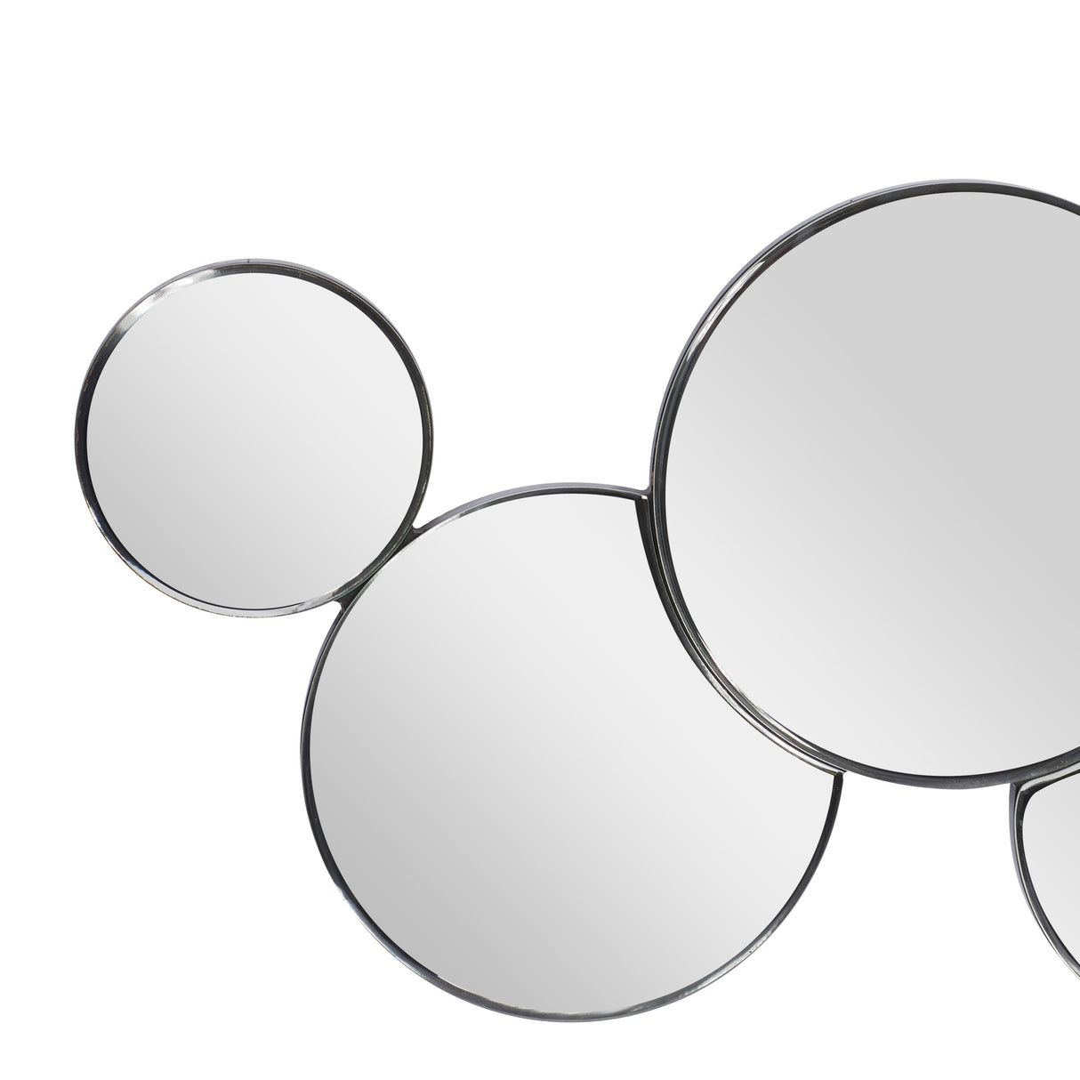 Glass Bubble Cluster Wall Mirror - Silver - Roche River Decor - 1"W x 57"L x 20"H