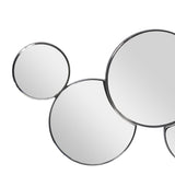 Glass Bubble Cluster Wall Mirror - Silver - Roche River Decor - 1"W x 57"L x 20"H