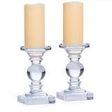 Glass Candlesticks (Set of 2)
