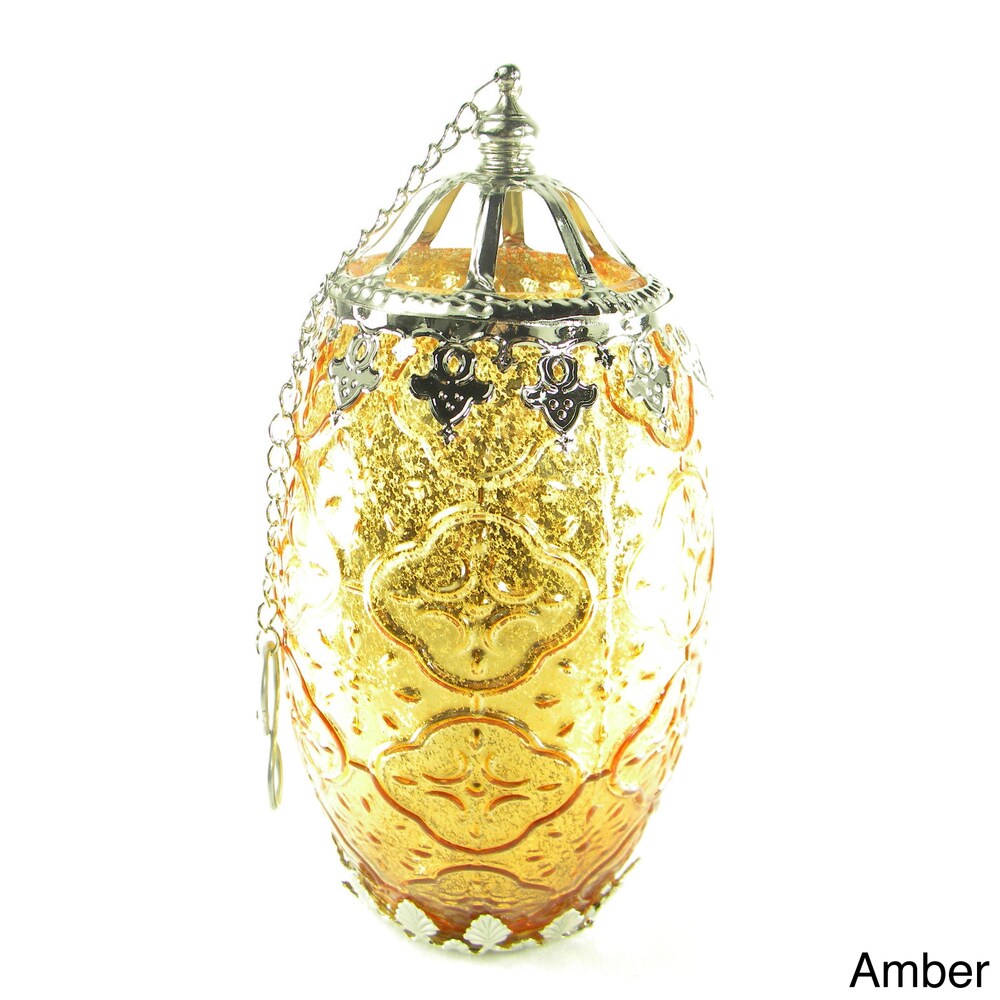 Glass Filigree Candle Lantern