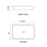 Glass Vessel Bathroom Sink in Black with Faucet and Drain