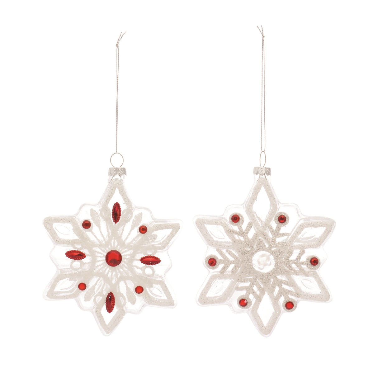 Glass Snowflake Ornament (Set of 12)