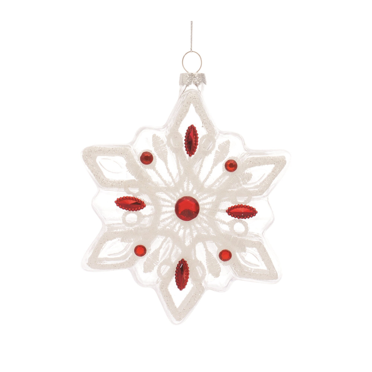 Glass Snowflake Ornament (Set of 12)